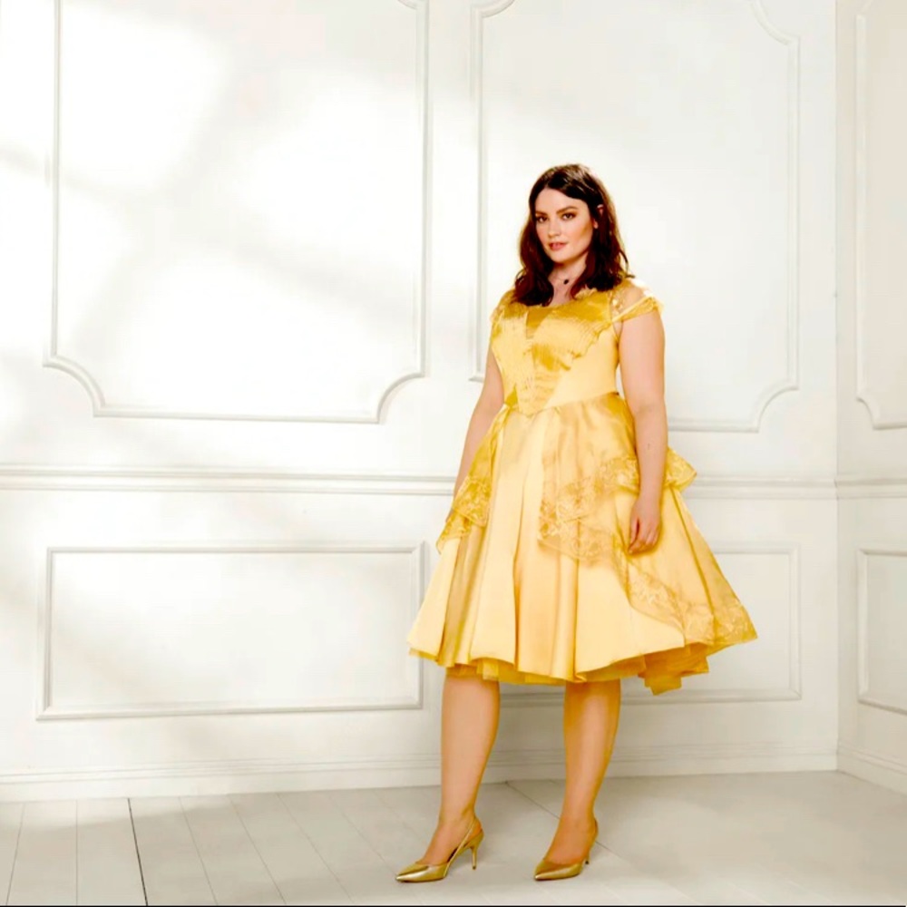 New TORRID Size 22 Disney Belle Beauty & Beast DRESS Ball gown COSTUME yellow.